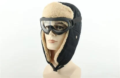 Ear Flap Aviator Hat with Goggles - Image 5
