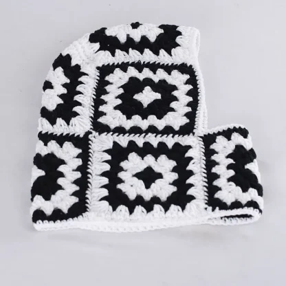 Knitted Aviator Hat with Tribal Pattern - Image 4