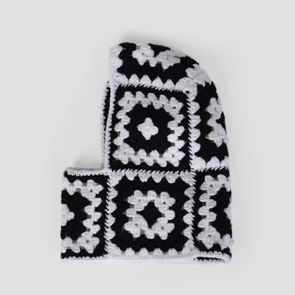 Knitted Aviator Hat with Tribal Pattern - Image 6