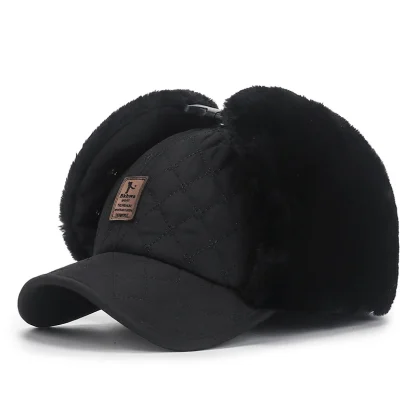 Brimmed Trapper Hat with Ear Flaps and Mask - Image 5