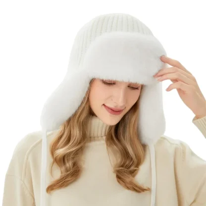 Cozy Ushanka with Fluffy Ear Flaps - Image 2