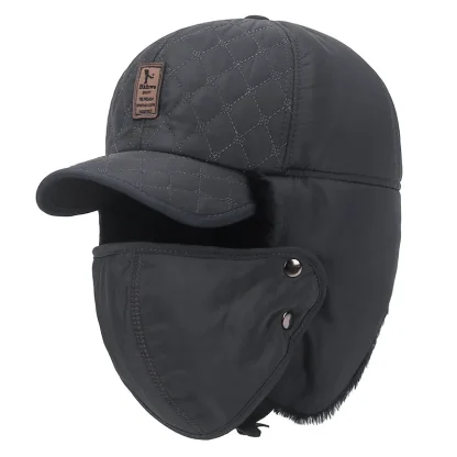 Brimmed Trapper Hat with Ear Flaps and Mask - Image 6