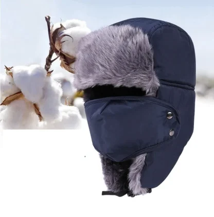Warm Faux Fur Trapper Hat with Mask - Image 5