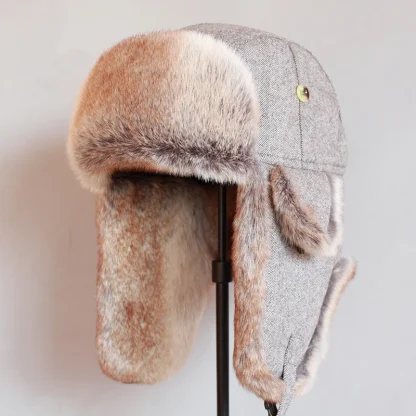 Fuzzy Warm Ushanka with Ear Flaps