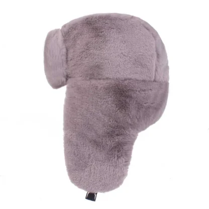Casual Fluffy Trapper Hat with Buckle - Image 6