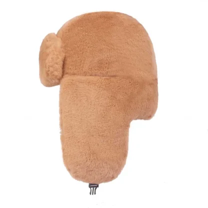 Casual Fluffy Trapper Hat with Buckle - Image 2