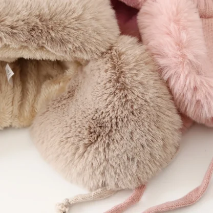 Knitted Cozy Ushanka with Pompom Decor - Image 8
