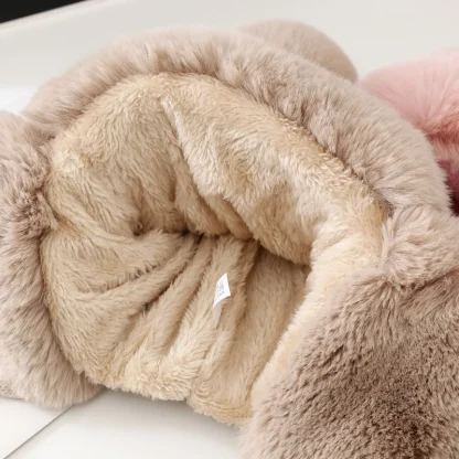 Knitted Cozy Ushanka with Pompom Decor - Image 10