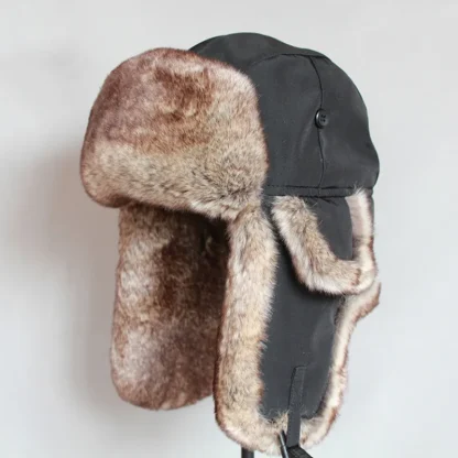Thermal Buckled Ushanka with Faux Fur
