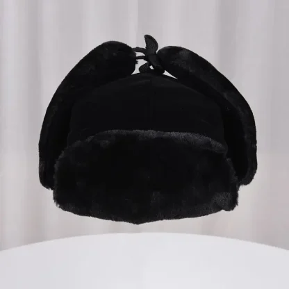 Solid Color Aviator Hat with Cozy Ear Flaps - Image 4