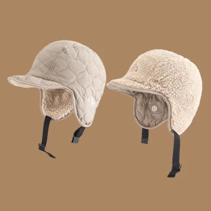 Reversible Aviator Hat with Brim - Image 6