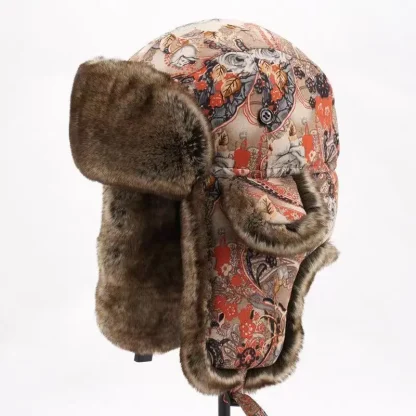 Stylish Printed Trapper Hat for Winter
