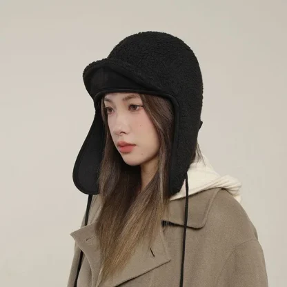 Versatile Thermal Trapper Hat with Brim - Image 8