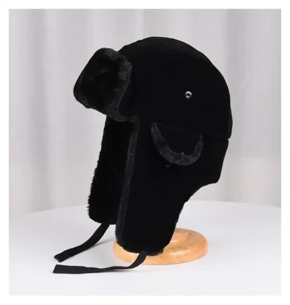 Solid Color Aviator Hat with Cozy Ear Flaps - Image 5