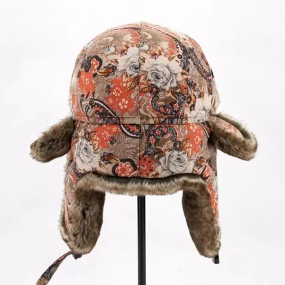 Stylish Printed Trapper Hat for Winter - Image 5