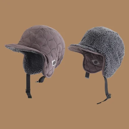 Reversible Aviator Hat with Brim - Image 4