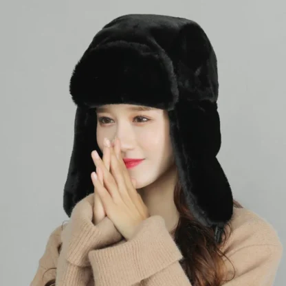 Casual Fluffy Trapper Hat with Buckle - Image 11