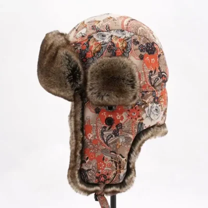 Stylish Printed Trapper Hat for Winter - Image 3