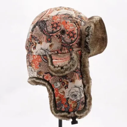 Stylish Printed Trapper Hat for Winter - Image 2