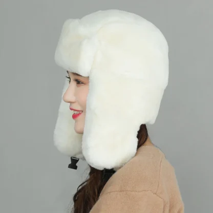 Casual Fluffy Trapper Hat with Buckle - Image 15