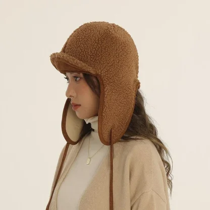 Versatile Thermal Trapper Hat with Brim - Image 7