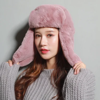 Casual Fluffy Trapper Hat with Buckle - Image 10
