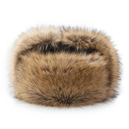 Versatile Flat Top Ushanka with Faux Fur - Image 12