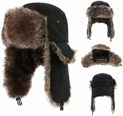 Water Resistant Aviator Hat with Thicken Ear Flaps - Image 6