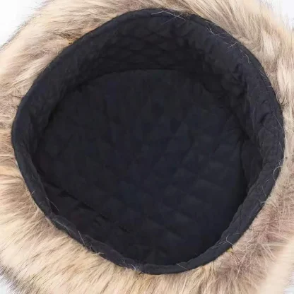 Versatile Flat Top Ushanka with Faux Fur - Image 13