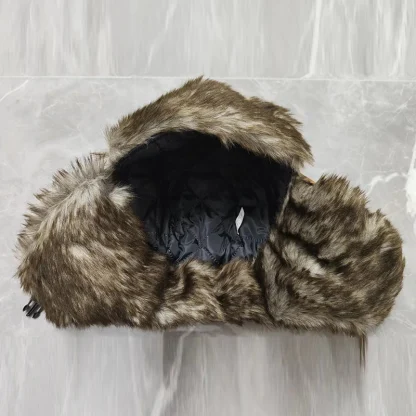 Buckled Ear Flaps Ushanka with Camo Print - Image 6