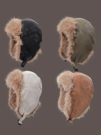 Vintage-style Aviator Hat with Adjustable Buckle - Image 7