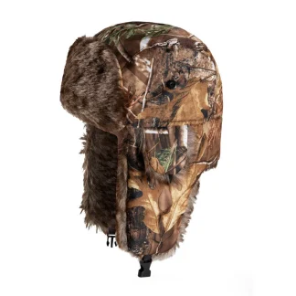 Buckled Ear Flaps Ushanka with Camo Print