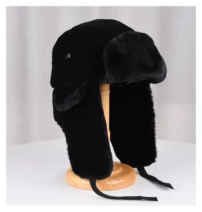 Solid Color Aviator Hat with Cozy Ear Flaps - Image 3