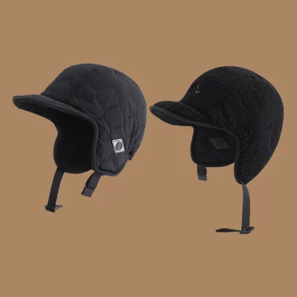 Reversible Aviator Hat with Brim - Image 3