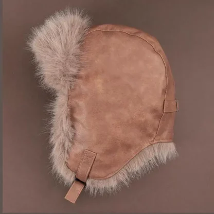 Vintage-style Aviator Hat with Adjustable Buckle - Image 4
